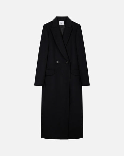 A classic and chic double-breasted tuxedo coat in luxurious cashmere and wool. PALLAS PARIS